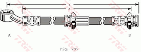 TRW PHD129 Ελαστικός σωλήνας φρένων for NISSAN
