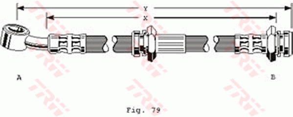 TRW PHD174 Ελαστικός σωλήνας φρένων for DAIHATSU HOLDEN ISUZU OPEL VAUXHALL