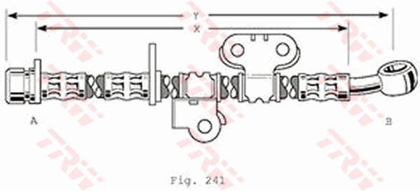 TRW PHD375 Ελαστικός σωλήνας φρένων for HONDA