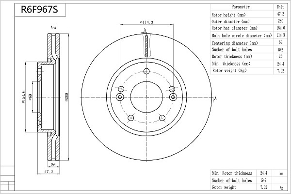 AISIN R6F967S Premium...