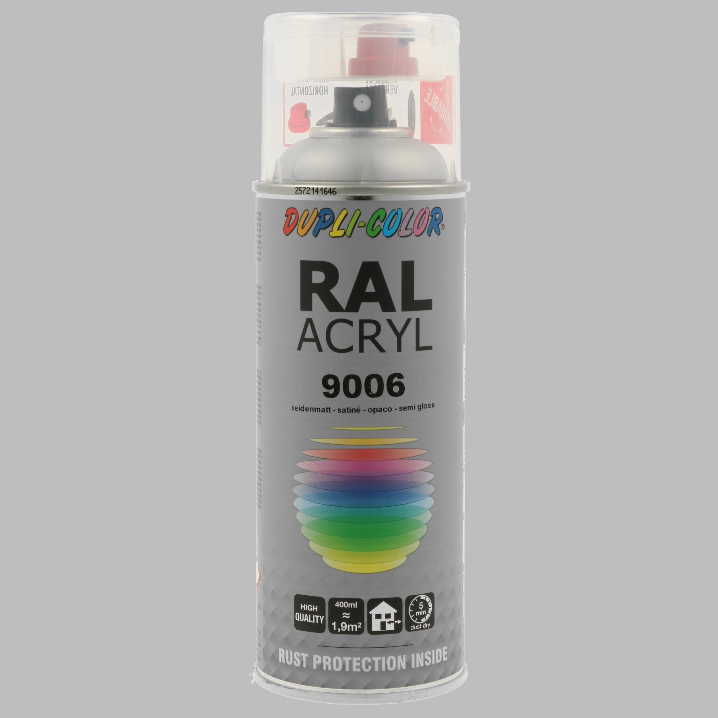 DUPLI COLOR 349782 RAL ACRYL RAL 9006 white aluminium semi mat 400 ml Lak