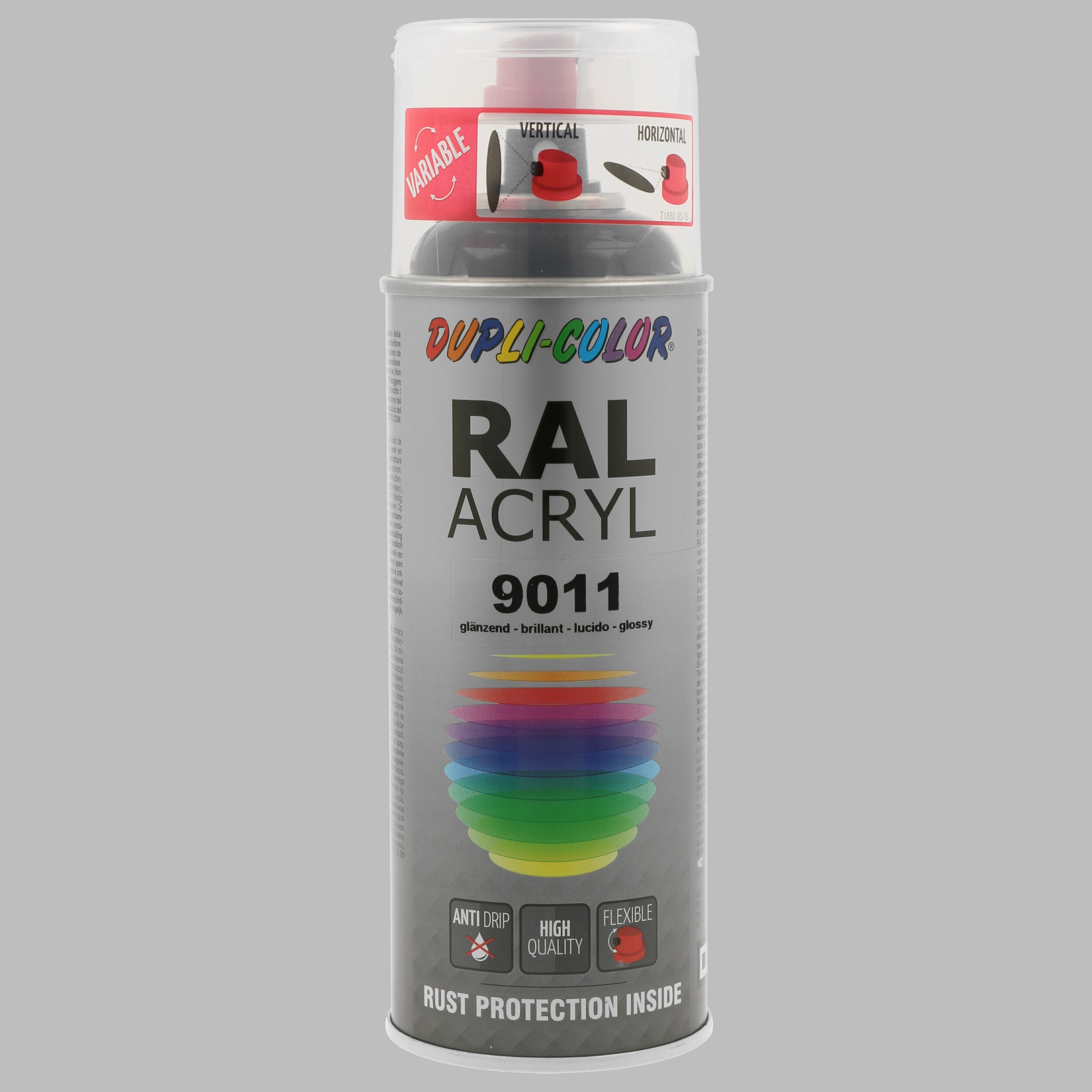 DUPLI COLOR 710612 RAL ACRYL RAL 9011 graphite black semi mat 400 ml Lak
