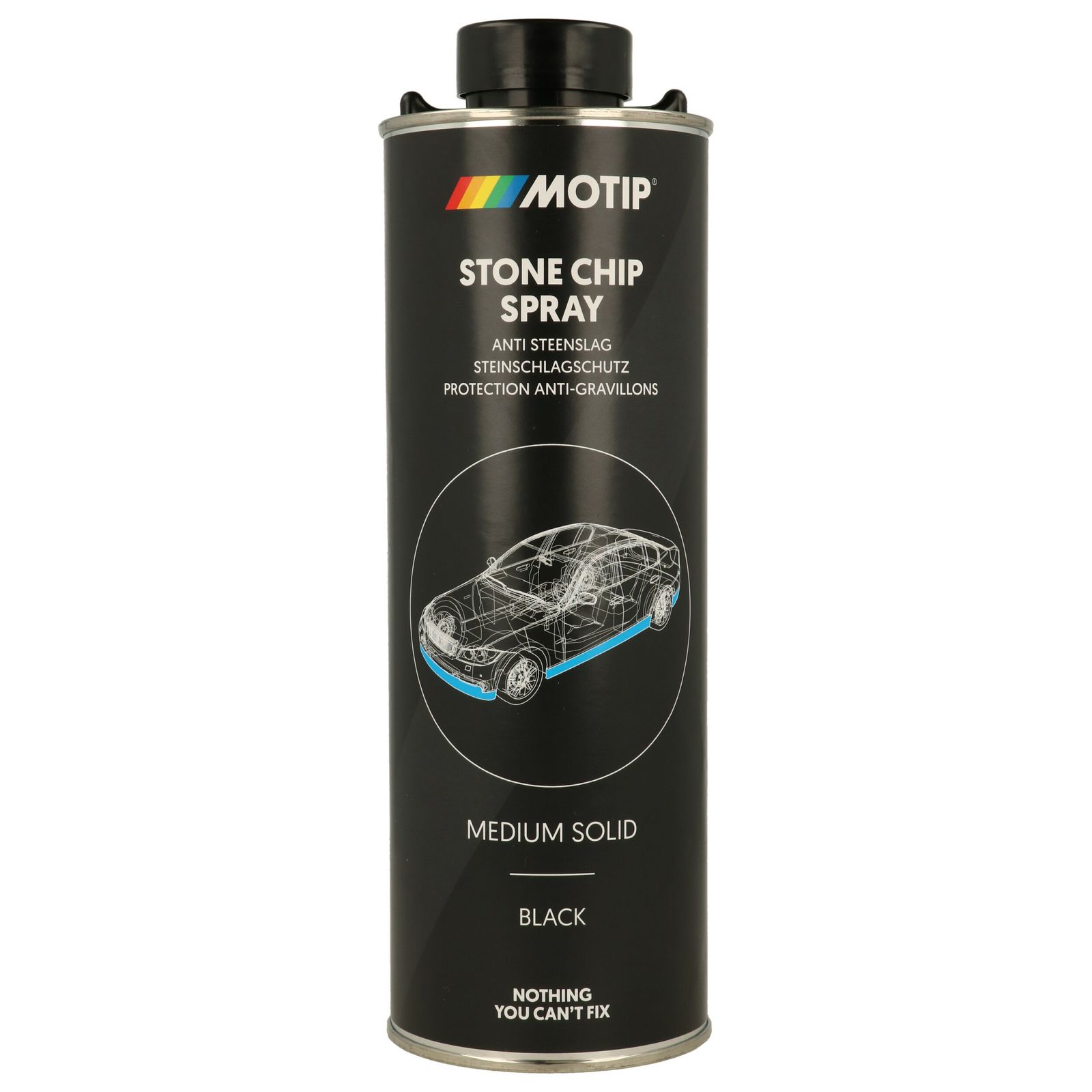 MOTIP 000011 Farba na kožu a vinyl šedá 200ml Prípravok na ochranu podvozku karosérie
