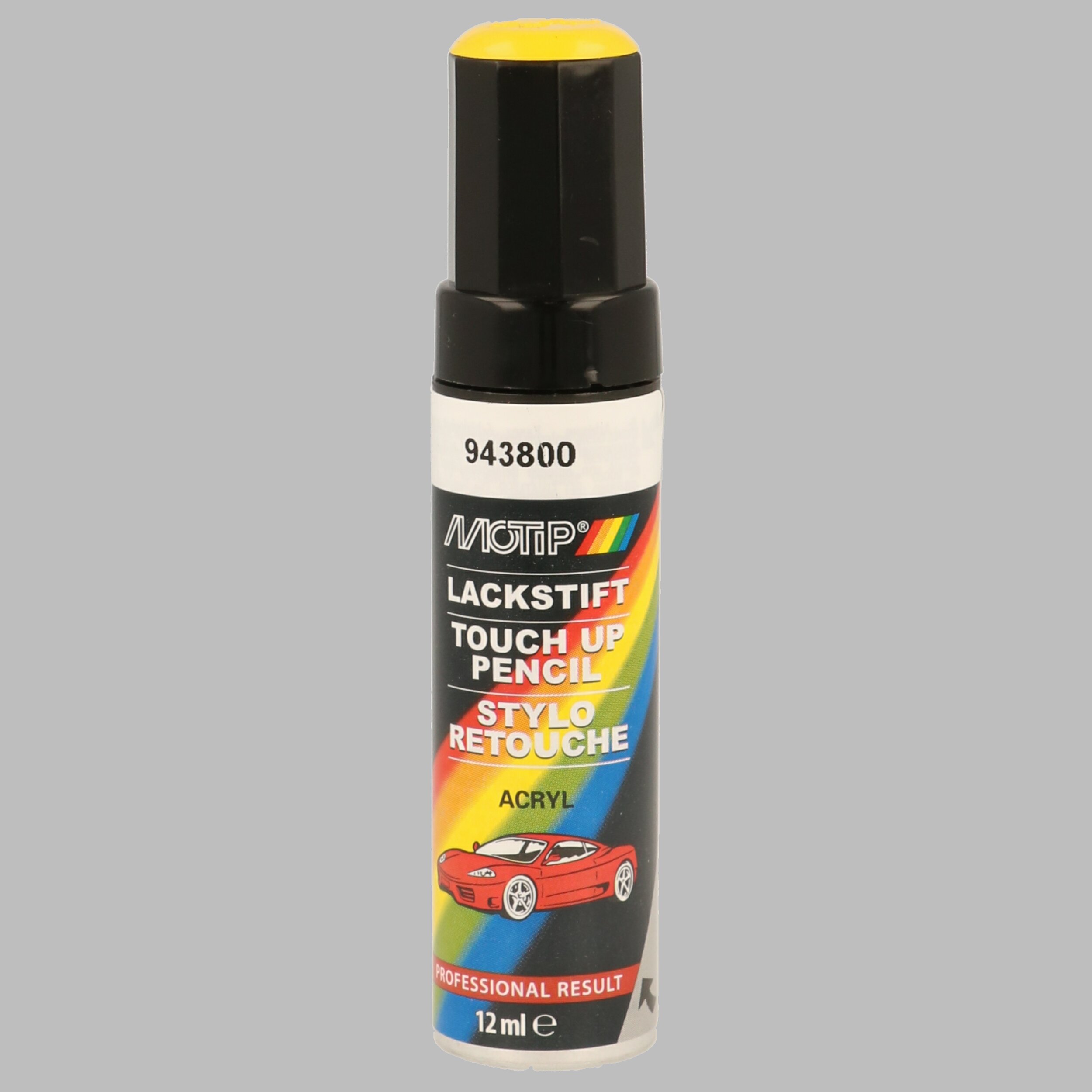 MOTIP 943800 Kompakt gelb glänzend 12 ml Fahrzeug-Kombinationslack