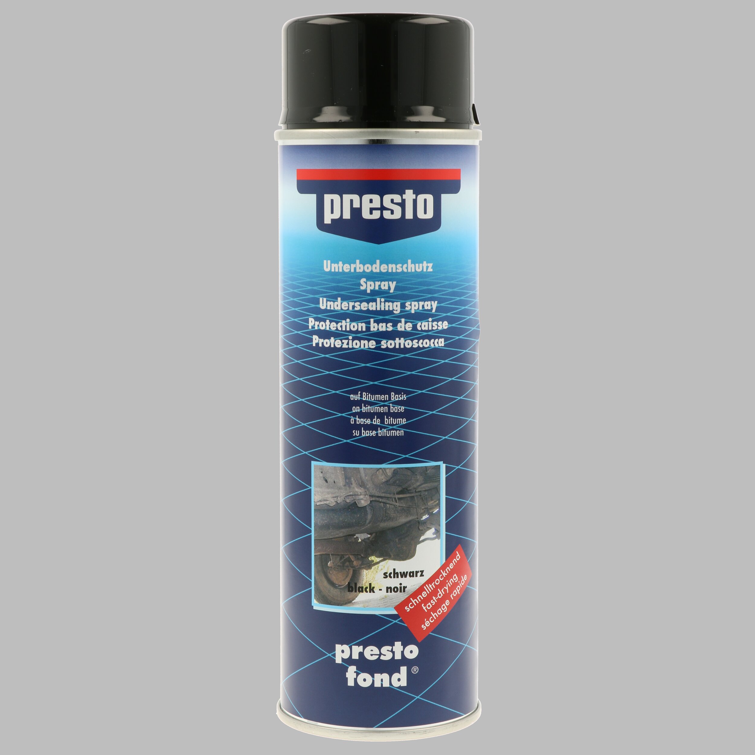 PRESTO 306017 Unterbodenschutz Bitumen schwarz 500 ml Unterbodenschutz