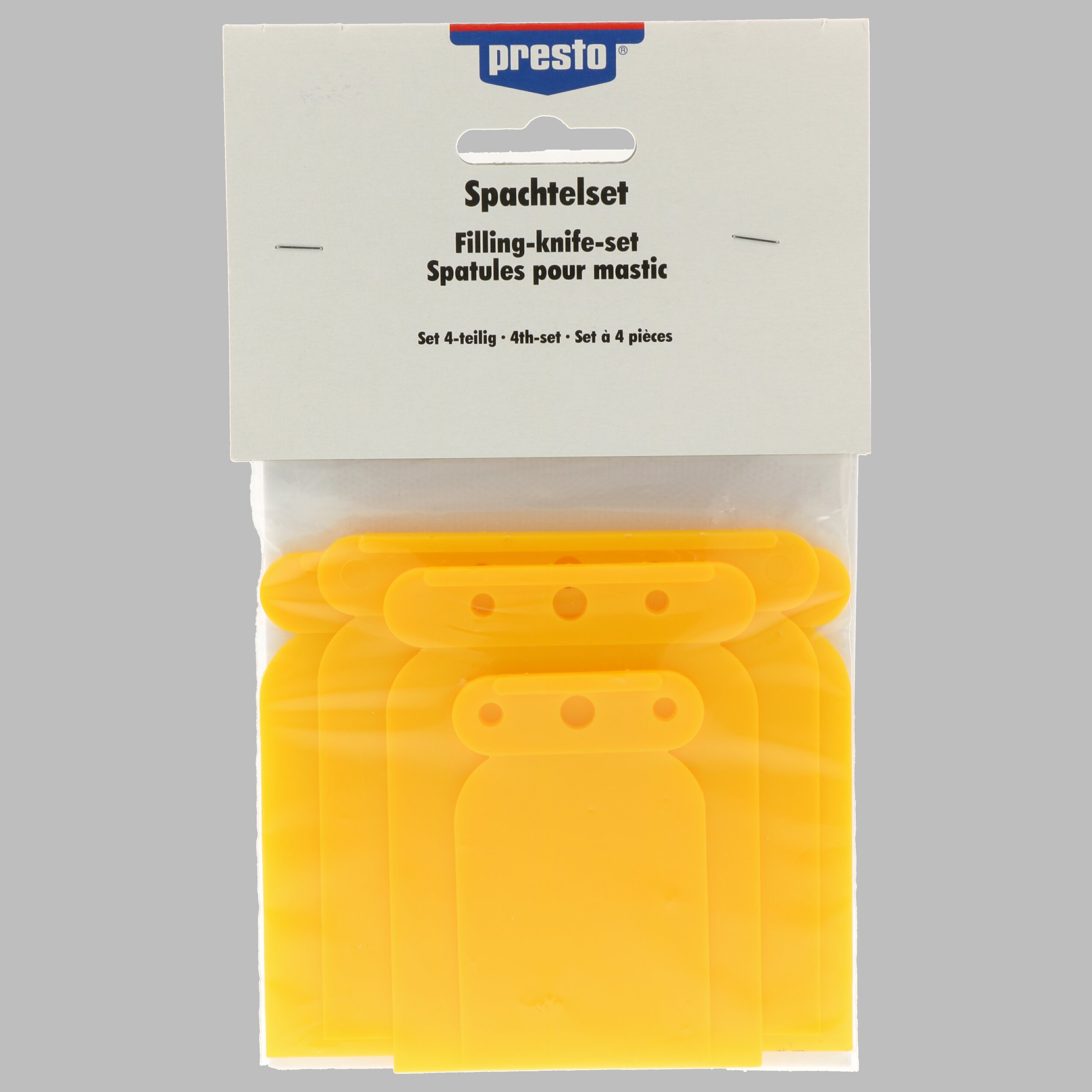 PRESTO 600238 Spachtelklingen Kunststoff Set á 4 Stück Universalspachtel