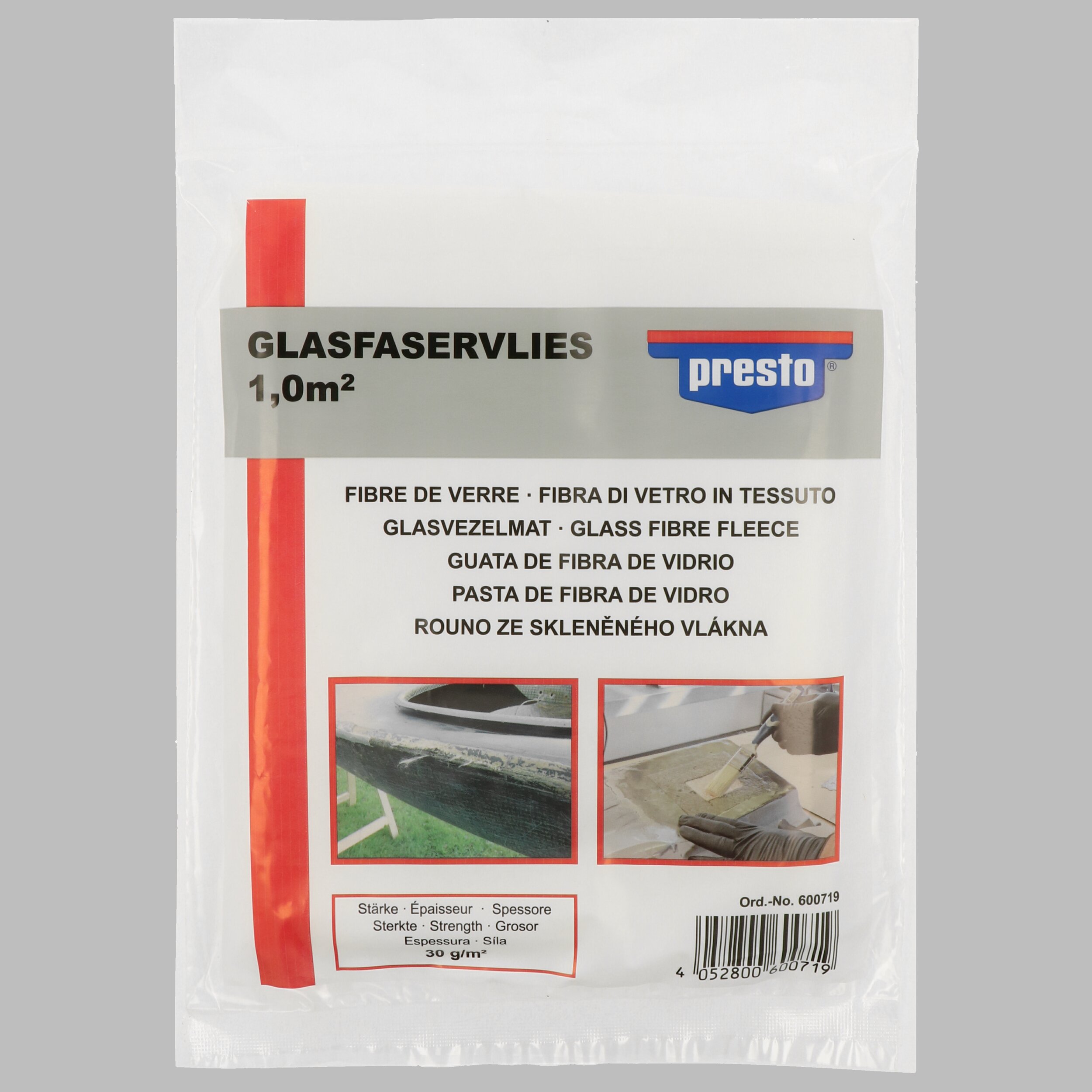 PRESTO 600719 Glasfaservlies 1 m² Glasfaserspachtel