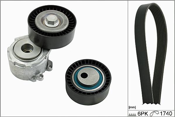 HEPU 20-1809 Σετ ιμάντων poly-V for CITROËN FIAT LANCIA PEUGEOT