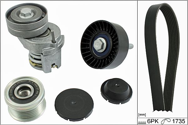 HEPU 20-1858 Σετ ιμάντων poly-V for AUDI SEAT SKODA VW