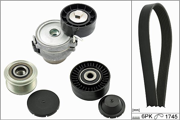HEPU 20-1908 Σετ ιμάντων poly-V for FORD LAND ROVER