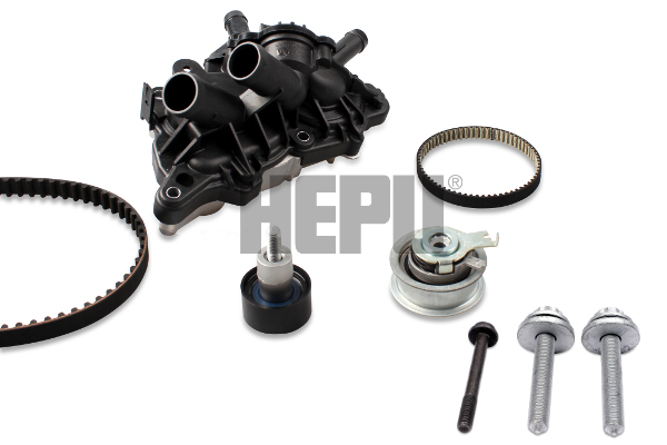 HEPU PK06750 Vízpumpa + fogasszíj készlet SEAT SKODA VW