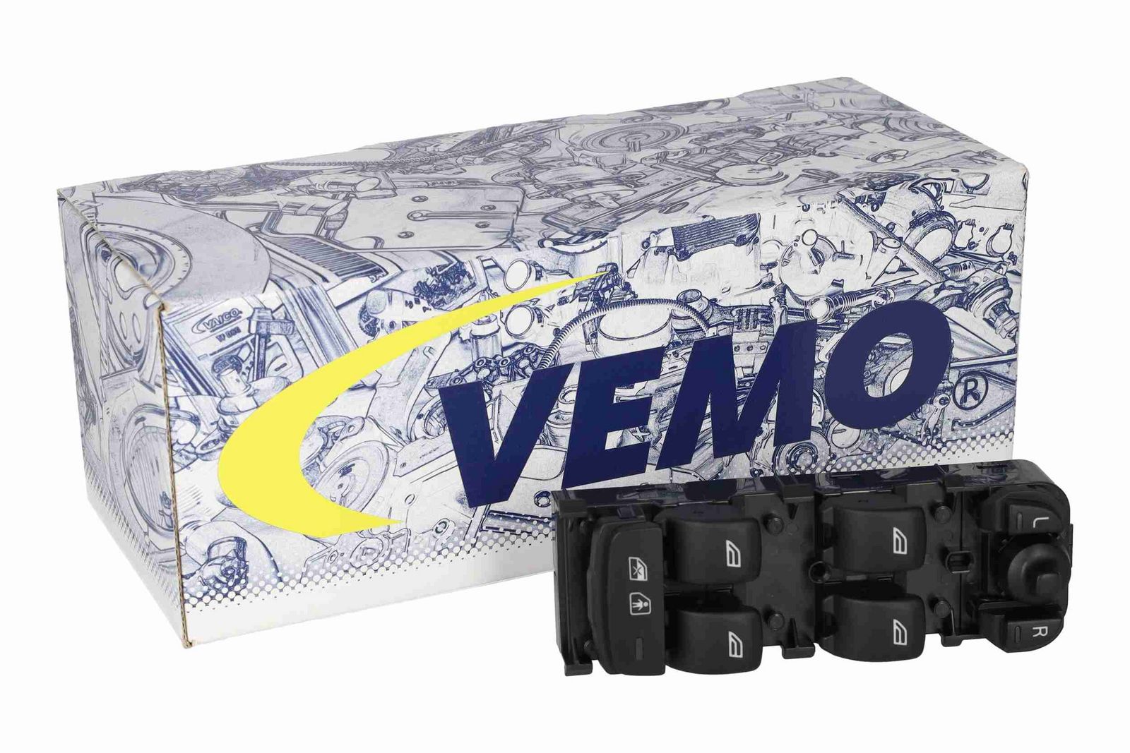 VEMO V95-73-0043 Original VEMO Quality Switch, window regulator Left Front for VOLVO