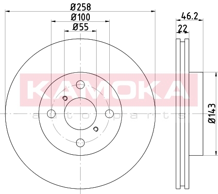 KAMOKA 1031095 Brzdový kotouč