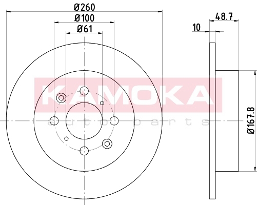 KAMOKA 103151 Bremsscheibe