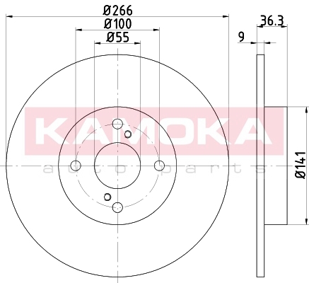 KAMOKA 103152 Brzdový kotouč