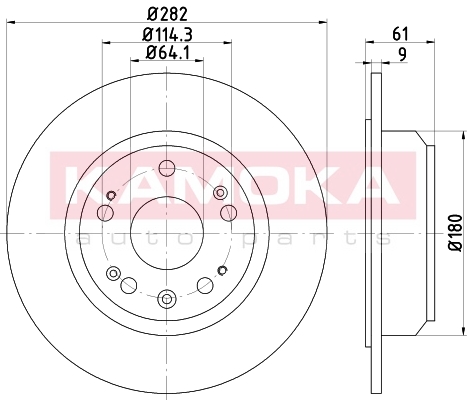 KAMOKA 103153 Bremsscheibe