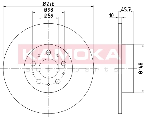 KAMOKA 103158 Bremsscheibe