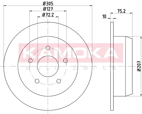 KAMOKA 103160 Brzdový kotouč