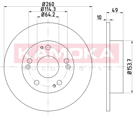 KAMOKA 103163 Bremsscheibe