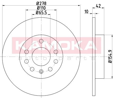 KAMOKA 103167 Bremsscheibe