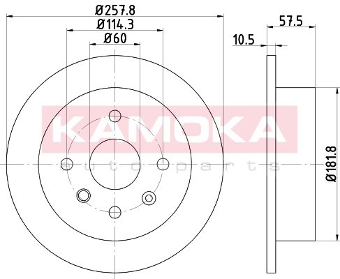 KAMOKA 103168 Brzdový kotouč