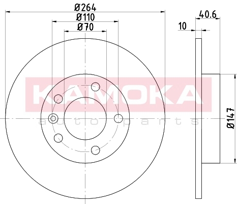 KAMOKA 103170 Bremsscheibe