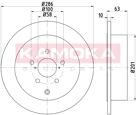 KAMOKA 103173 Bremsscheibe