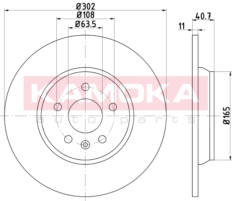 KAMOKA 103176 Brzdový kotouč