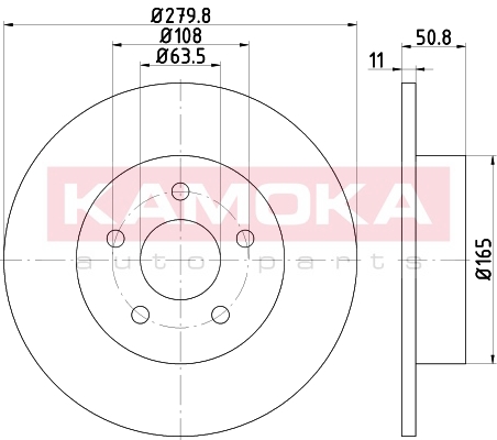 KAMOKA 103184 Bremsscheibe