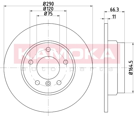 KAMOKA 103185 Bremsscheibe