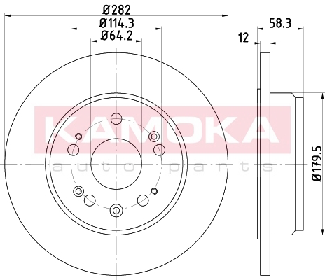 KAMOKA 103192 Brzdový kotouč