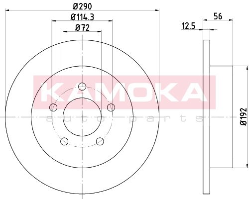 KAMOKA 103199 Brzdový kotouč