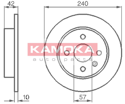 KAMOKA 1032086 Brzdový kotouč