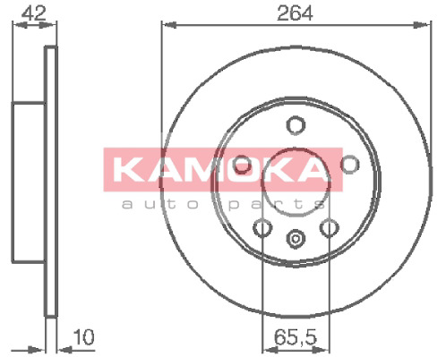 KAMOKA 1032088 Brzdový kotouč