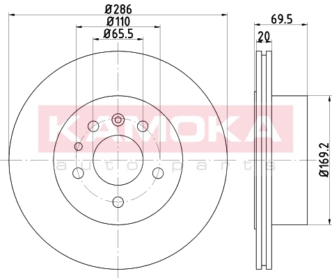 KAMOKA 103212 Bremsscheibe