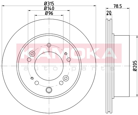 KAMOKA 103217 Bremsscheibe