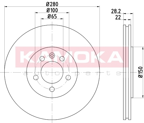 KAMOKA 103223 Brzdový kotouč