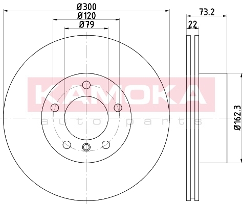 KAMOKA 103240 Brzdový kotouč