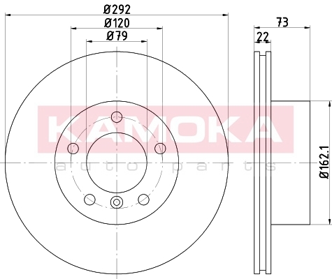 KAMOKA 1032458 Brzdový kotouč