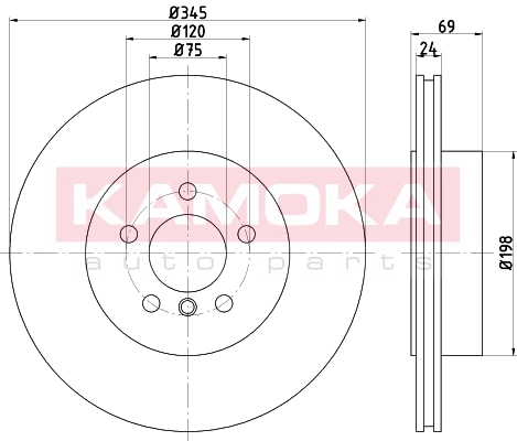 KAMOKA 103248 Brzdový kotouč