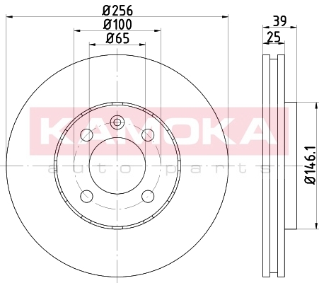 KAMOKA 103252 Brzdový kotouč