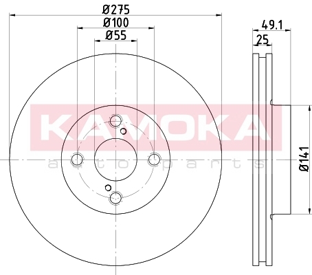 KAMOKA 103255 Brzdový kotouč