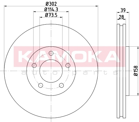 KAMOKA 103269 Brzdový kotouč