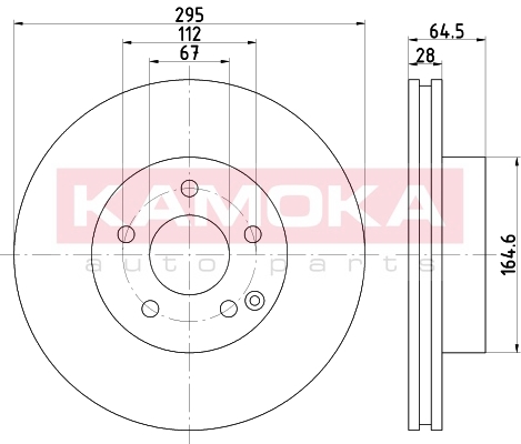 KAMOKA 103271 Brzdový kotouč