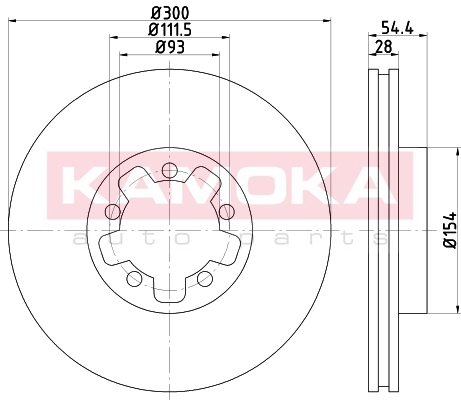 KAMOKA 103273 Brzdový kotouč