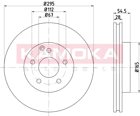 KAMOKA 103278 Brzdový kotouč