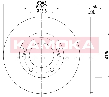 KAMOKA 103288 Bremsscheibe