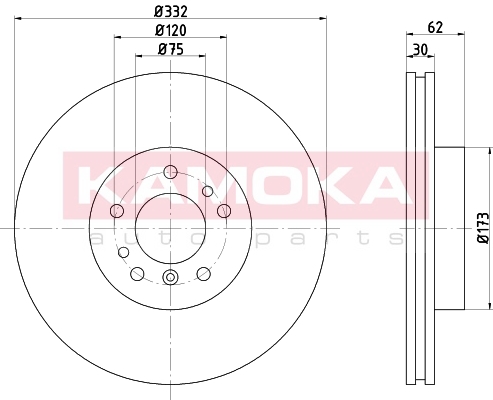 KAMOKA 103298 Brzdový kotouč