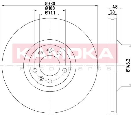 KAMOKA 103299 Brzdový kotouč