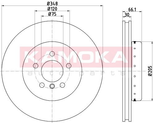 KAMOKA 103307 Bremsscheibe